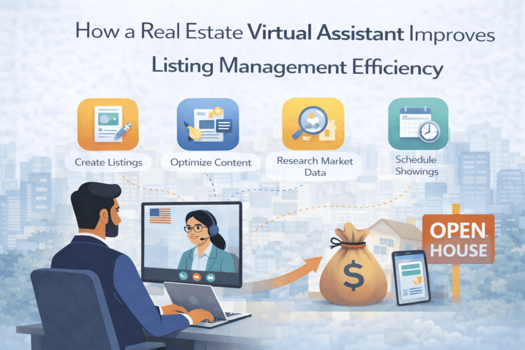 Real estate VA managing property listings