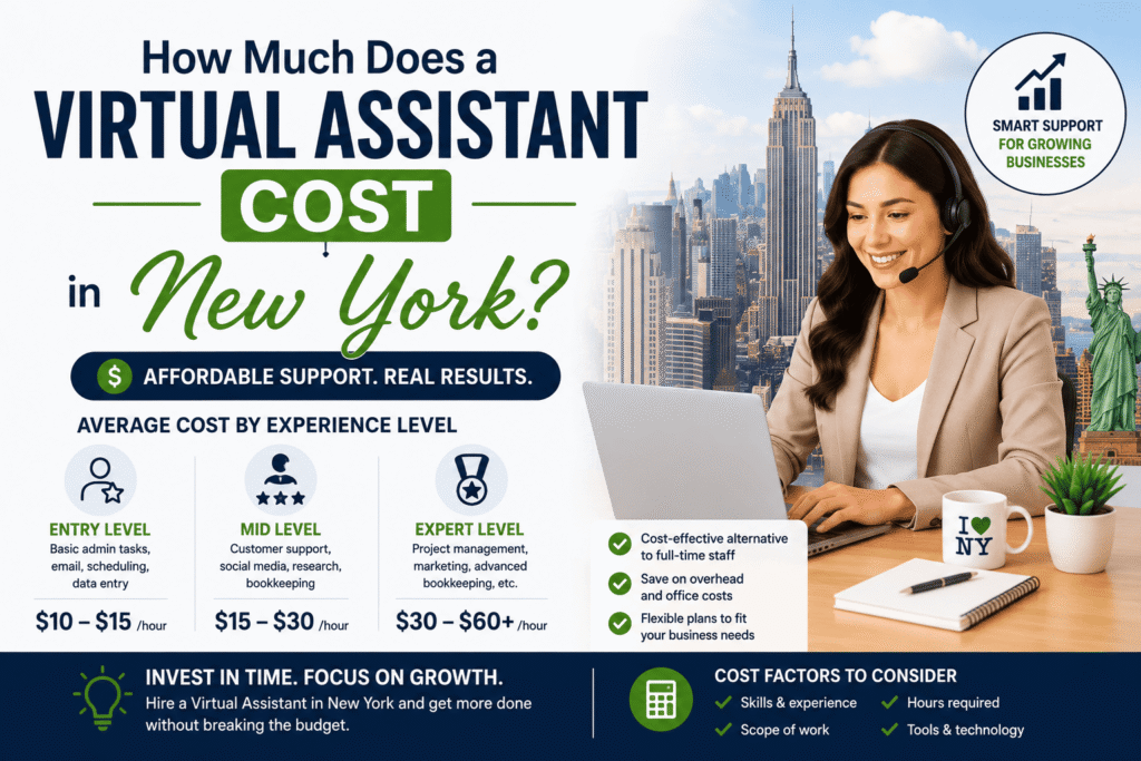virtual assistant cost in New York